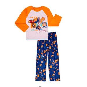 Little Boys Space Jam Long Sleeve Pajamas Size 4 -4T  NWT